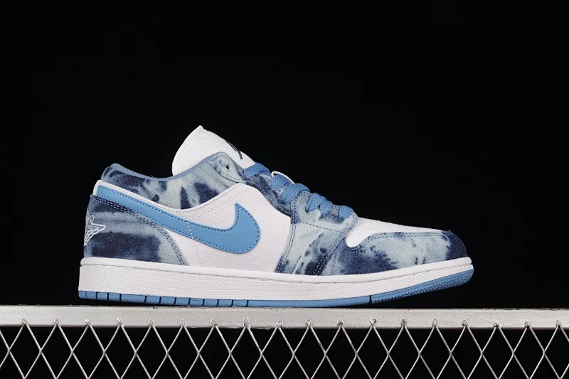 All categories Air Jordan Jordan series basketball shoes Air Jordan 1 Low Air Jordan 1 Low "Washed Denim" AJ1 Joe 1 navy washed denim low-top casual sneakers DM8947-100